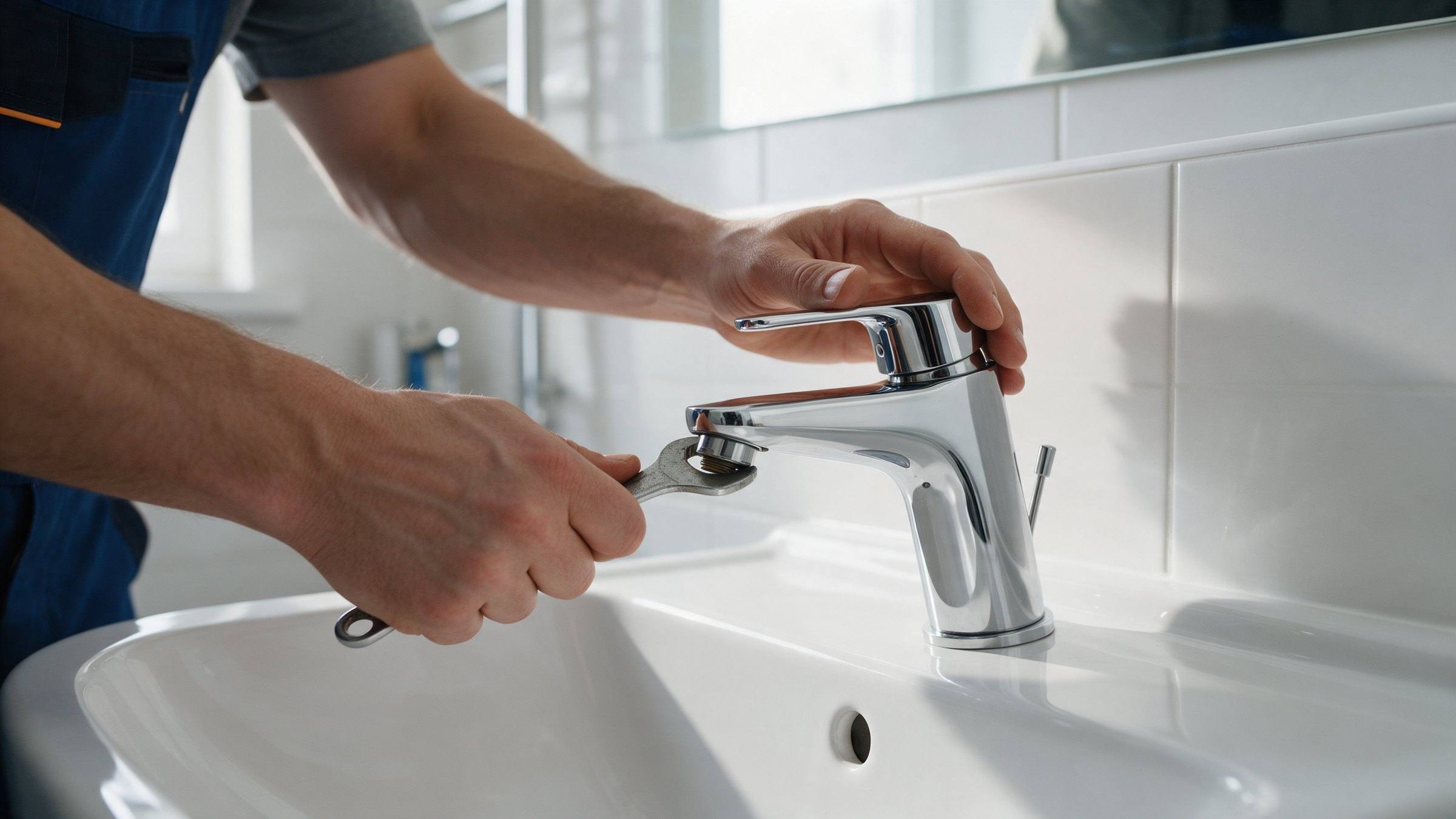 Lavabo bataryasının montajı ve anahtarla sabitlenmesi